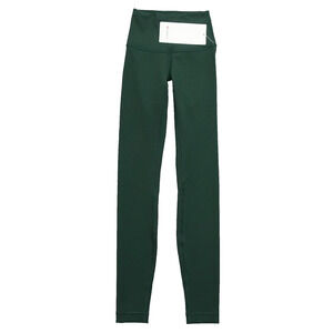 New Lululemon Leggings Size 0 Wunder Train High Rise HR 28" LGYG Green